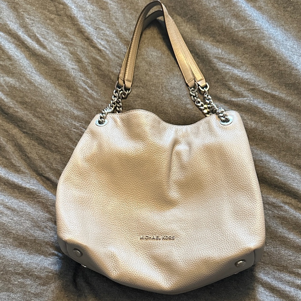 Michael Kors Beige Leather Shoulder Bag